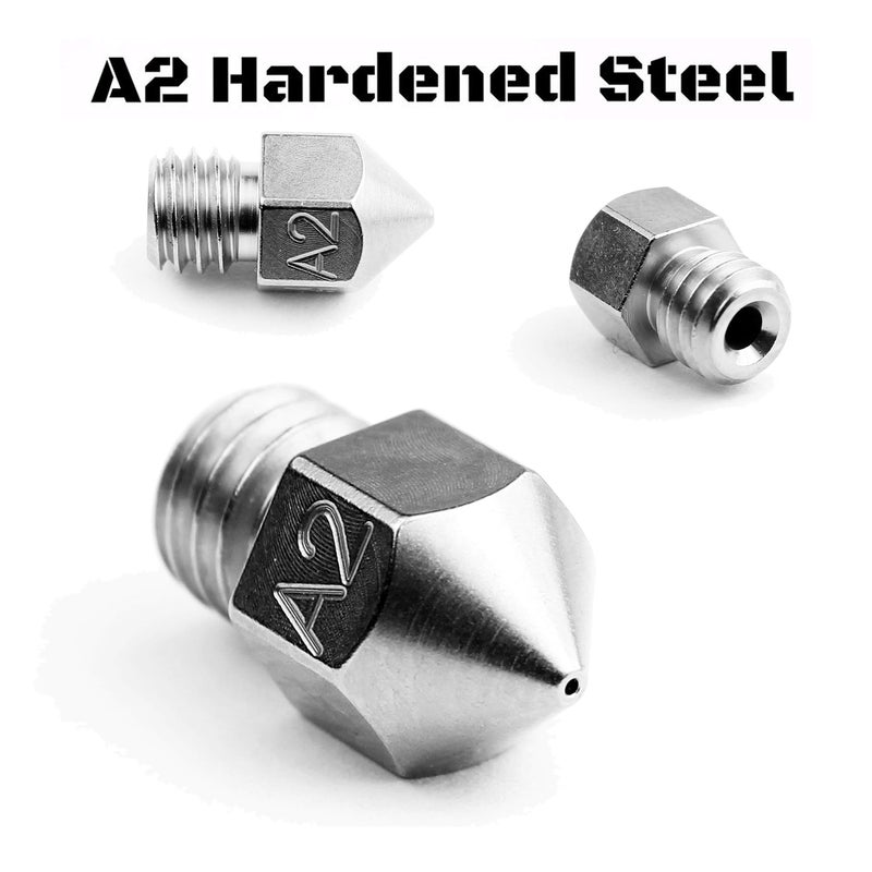 Micro-Swiss Microswiss MK8 Plated A2 Tool Steel Wear Resistant Nozzle (MakerBot, CraftBot, Creality, CR10, Ender 3, Ender 5, Tevo Tornado) .4mm - Image 4